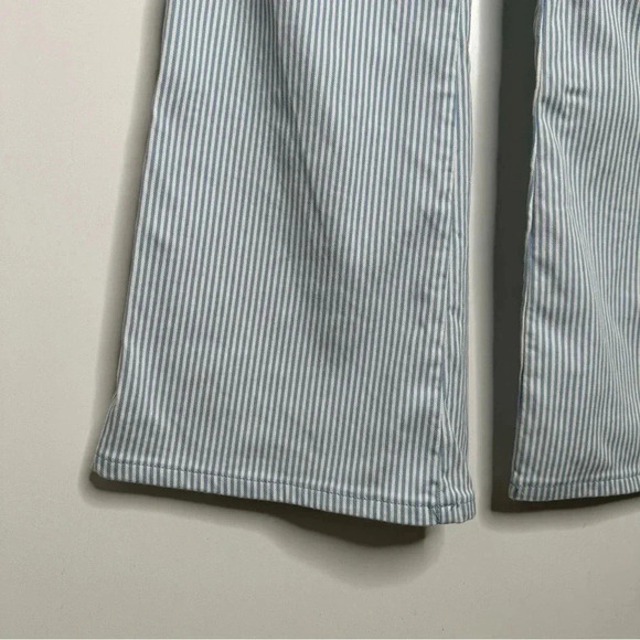 MOSCHINO Vintage Y2K Blue Stripe Flare Jeans Size 30 - Picture 4 of 8